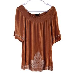 BLU PEPPER Dusty Rust Vintage Blouse